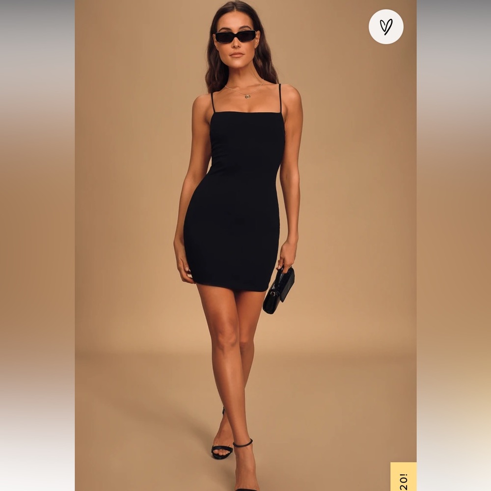 Lulu’s Flaunt It Black Bodycon Dress